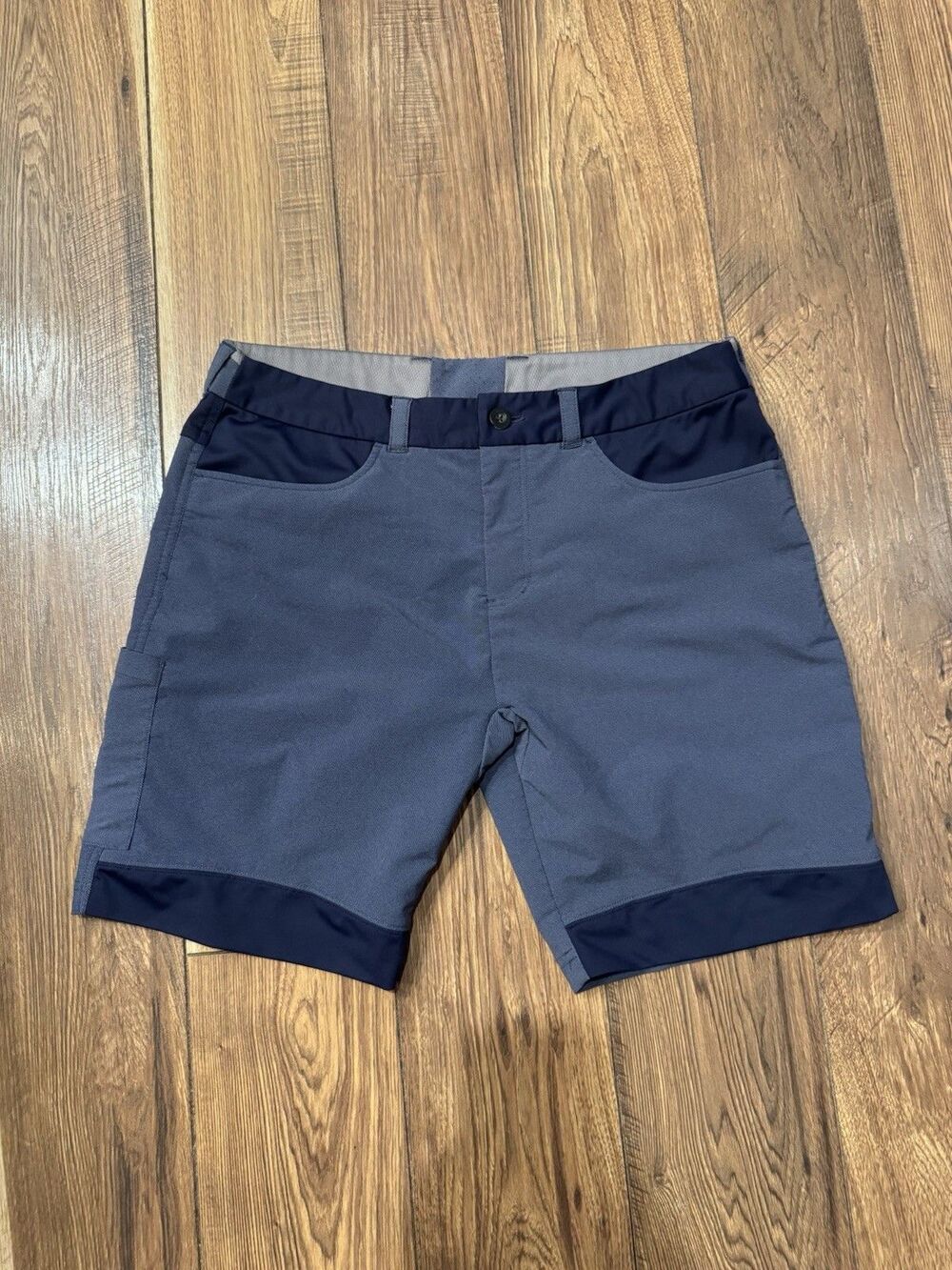 Club Ride Shorts Mens Large Blue Chino Performance Stretch Casual 9" Inseam